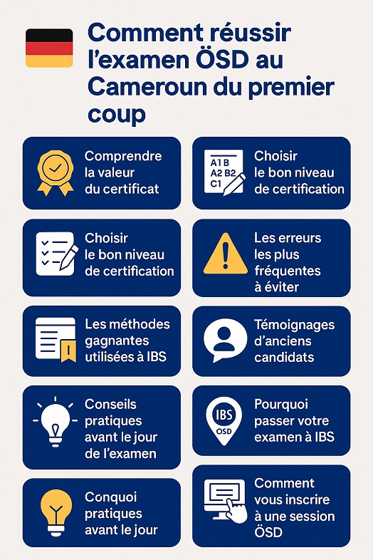 Comment réussir l’examen ÖSD au Cameroun du premier coup